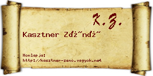 Kasztner Zénó névjegykártya